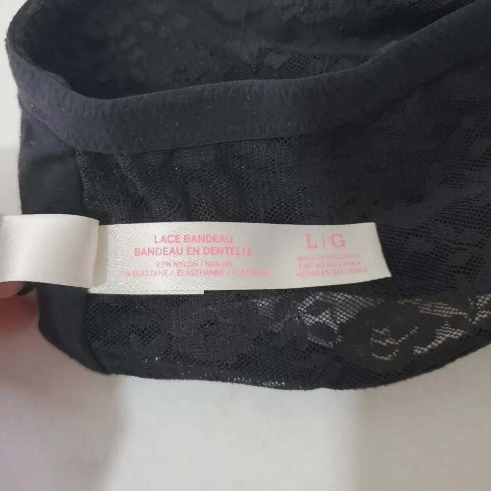 VS PINK | Black Lace Bandeau Bralette Top